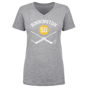 Jordan Binnington Women's V-Neck T-Shirt | 500 LEVEL
