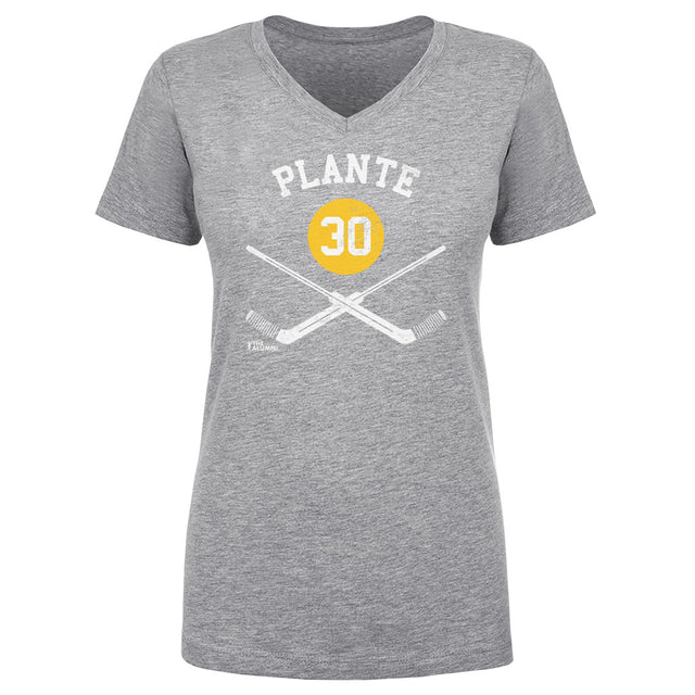Jacques Plante Women's V-Neck T-Shirt | 500 LEVEL