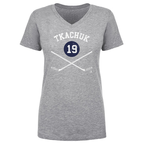 Matthew Tkachuk Women's V-Neck T-Shirt | 500 LEVEL