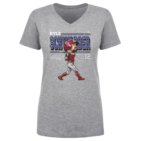 Kyle Schwarber Women's V-Neck T-Shirt | 500 LEVEL