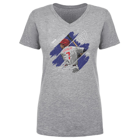 Trea Turner Women's V-Neck T-Shirt | 500 LEVEL