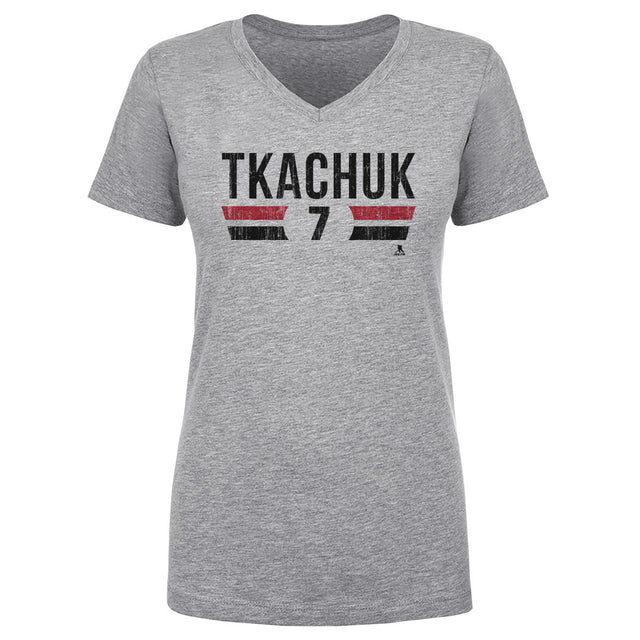 Brady Tkachuk Women's V-Neck T-Shirt | 500 LEVEL