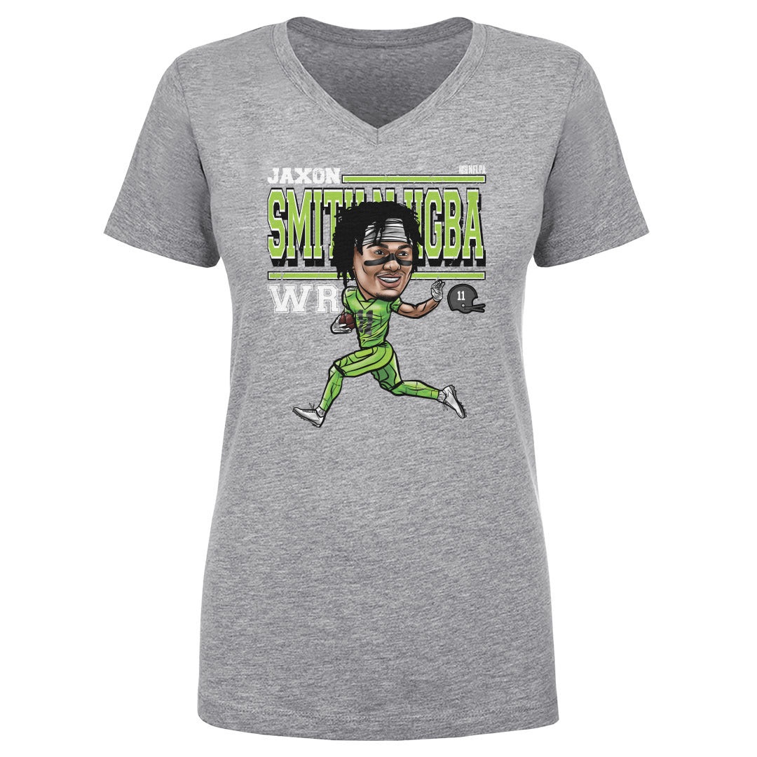 Jaxon Smith-Njigba Women's V-Neck T-Shirt | 500 LEVEL