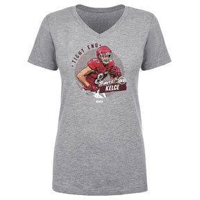 Travis Kelce Women's V-Neck T-Shirt | 500 LEVEL