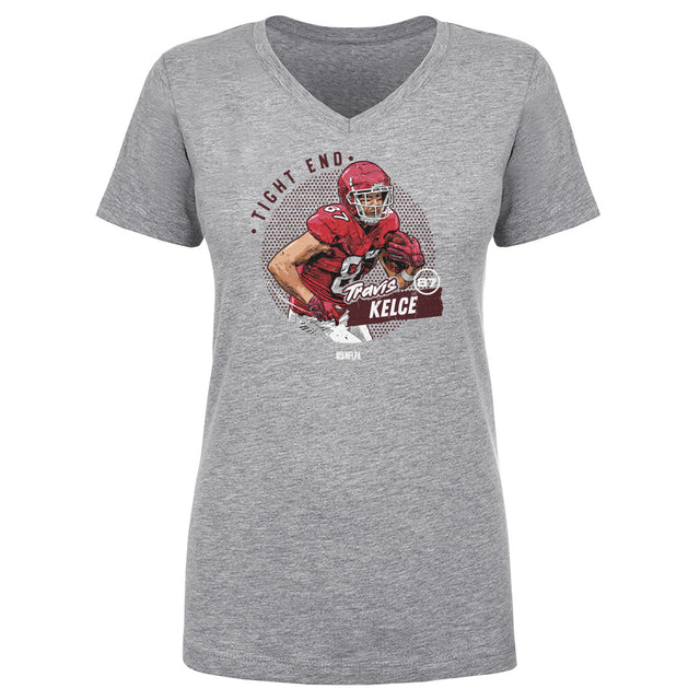 Travis Kelce Women's V-Neck T-Shirt | 500 LEVEL