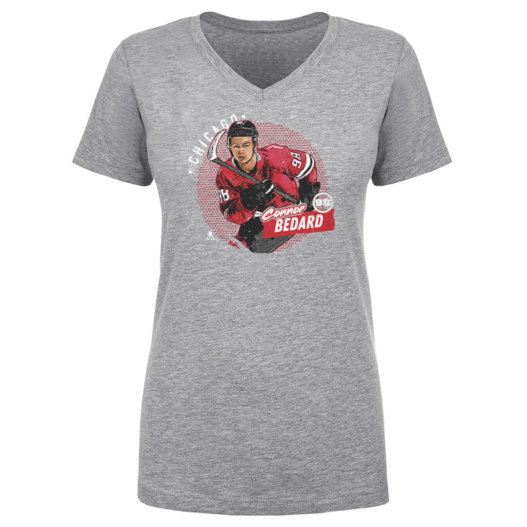 Connor Bedard Women's V-Neck T-Shirt | 500 LEVEL