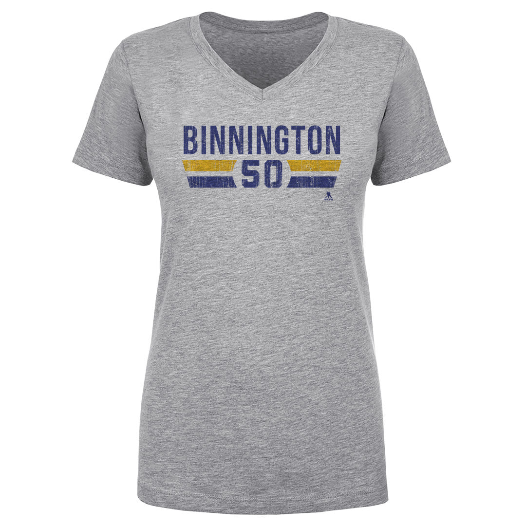 Jordan Binnington Women's V-Neck T-Shirt | 500 LEVEL