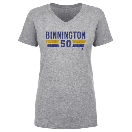Jordan Binnington Women's V-Neck T-Shirt | 500 LEVEL