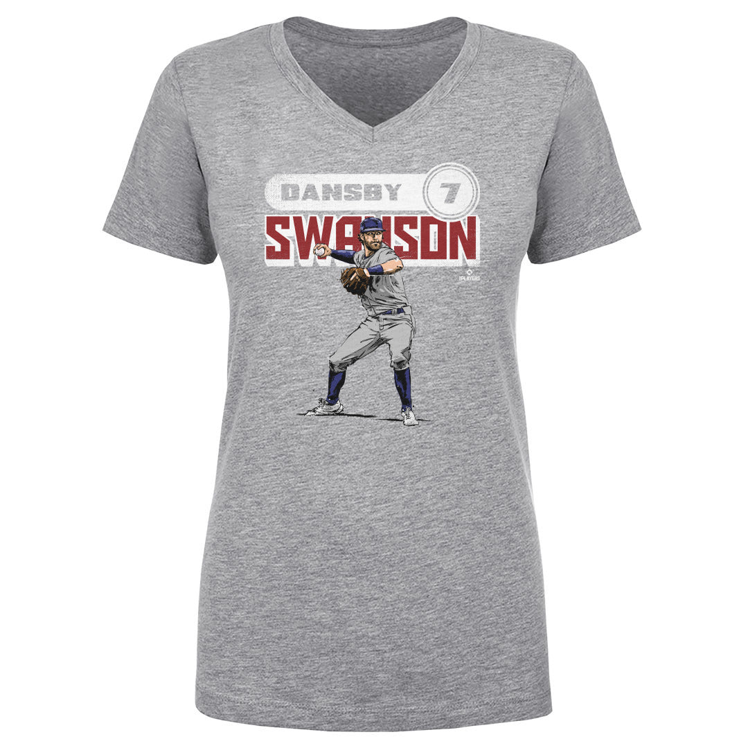 Dansby Swanson Women's V-Neck T-Shirt | 500 LEVEL