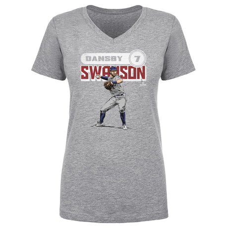 Dansby Swanson Women's V-Neck T-Shirt | 500 LEVEL