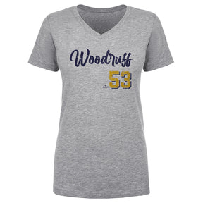 Brandon Woodruff Women's V-Neck T-Shirt | 500 LEVEL