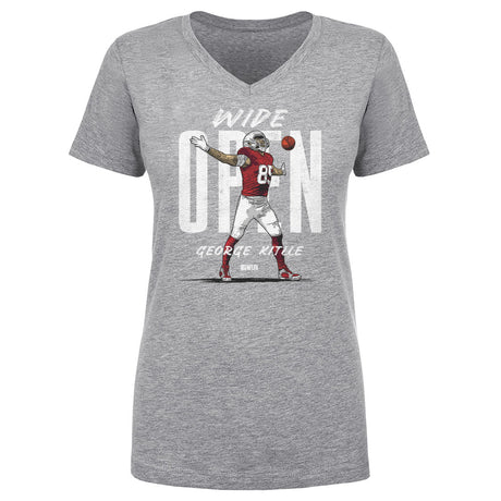 George Kittle Women's V-Neck T-Shirt | 500 LEVEL