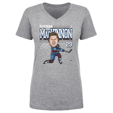 Nathan MacKinnon Women's V-Neck T-Shirt | 500 LEVEL