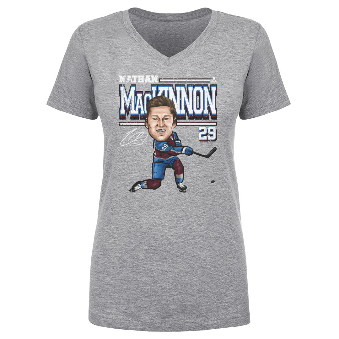 Nathan MacKinnon Women&#39;s V-Neck T-Shirt | 500 LEVEL
