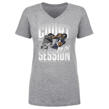Courtland Sutton Women's V-Neck T-Shirt | 500 LEVEL