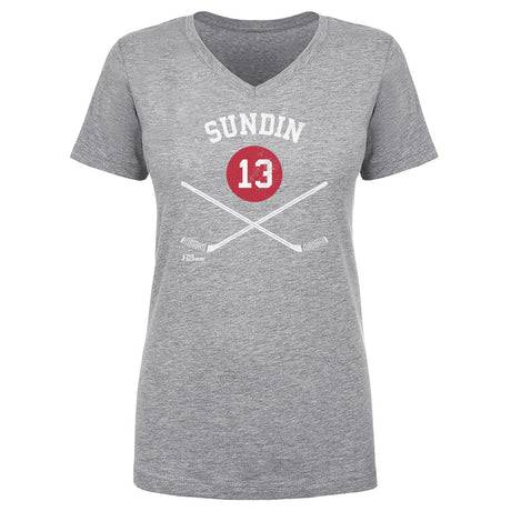 Mats Sundin Women's V-Neck T-Shirt | 500 LEVEL