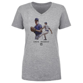 Greg Maddux Women's V-Neck T-Shirt | 500 LEVEL
