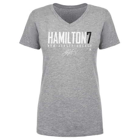 Dougie Hamilton Women's V-Neck T-Shirt | 500 LEVEL