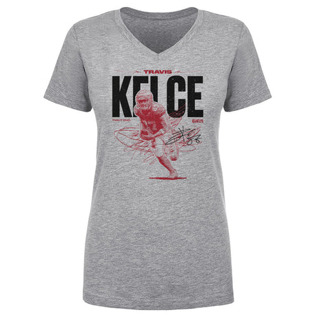 Travis Kelce Women's V-Neck T-Shirt | 500 LEVEL