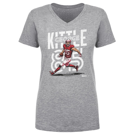 George Kittle Women's V-Neck T-Shirt | 500 LEVEL