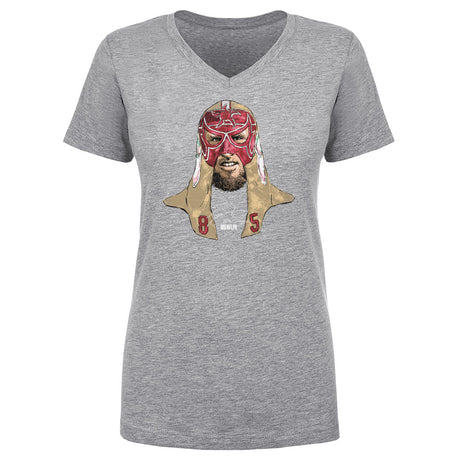 George Kittle Women's V-Neck T-Shirt | 500 LEVEL