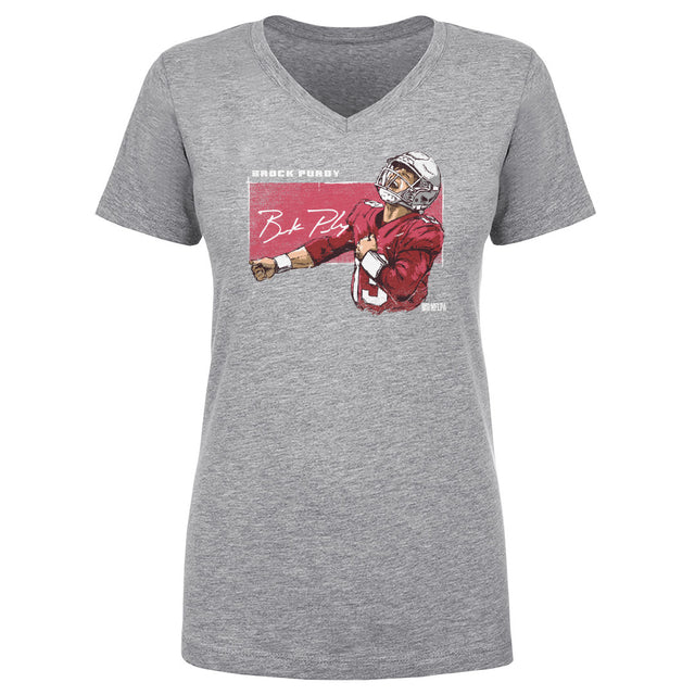 Brock Purdy Women's V-Neck T-Shirt | 500 LEVEL
