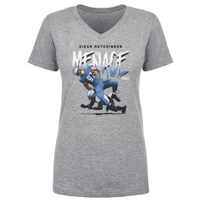 Aidan Hutchinson Women's V-Neck T-Shirt | 500 LEVEL