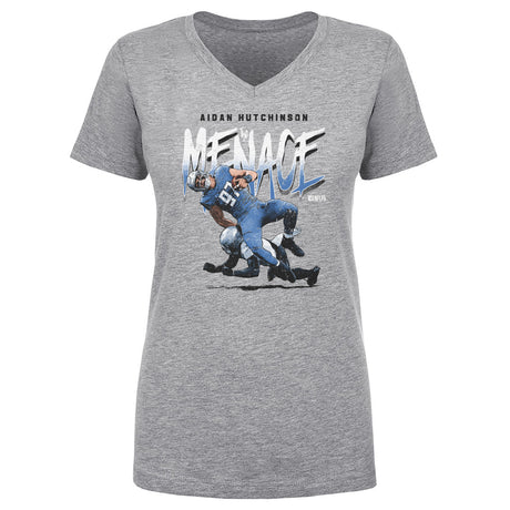 Aidan Hutchinson Women's V-Neck T-Shirt | 500 LEVEL