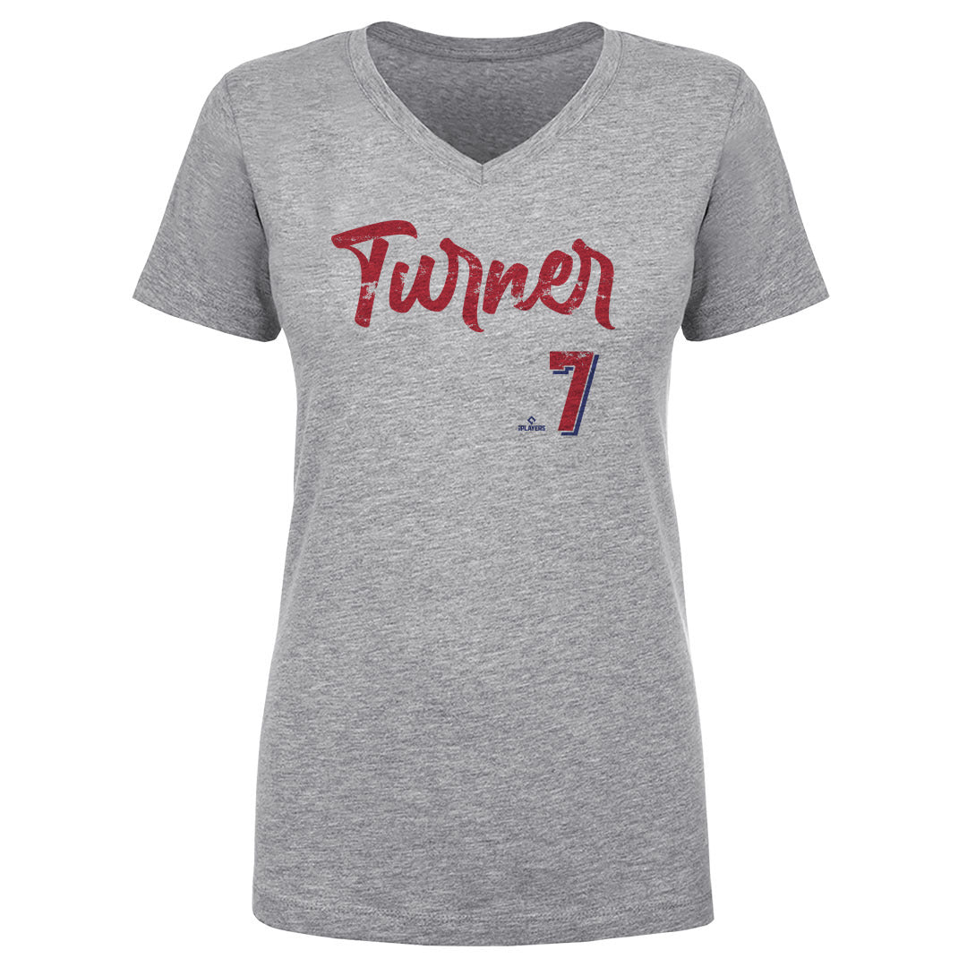 Trea Turner Women's V-Neck T-Shirt | 500 LEVEL