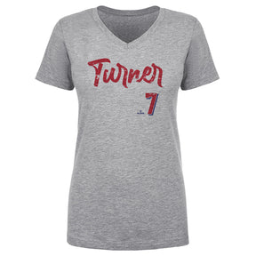 Trea Turner Women's V-Neck T-Shirt | 500 LEVEL