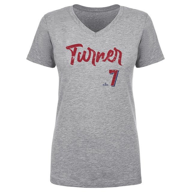 Trea Turner Women's V-Neck T-Shirt | 500 LEVEL
