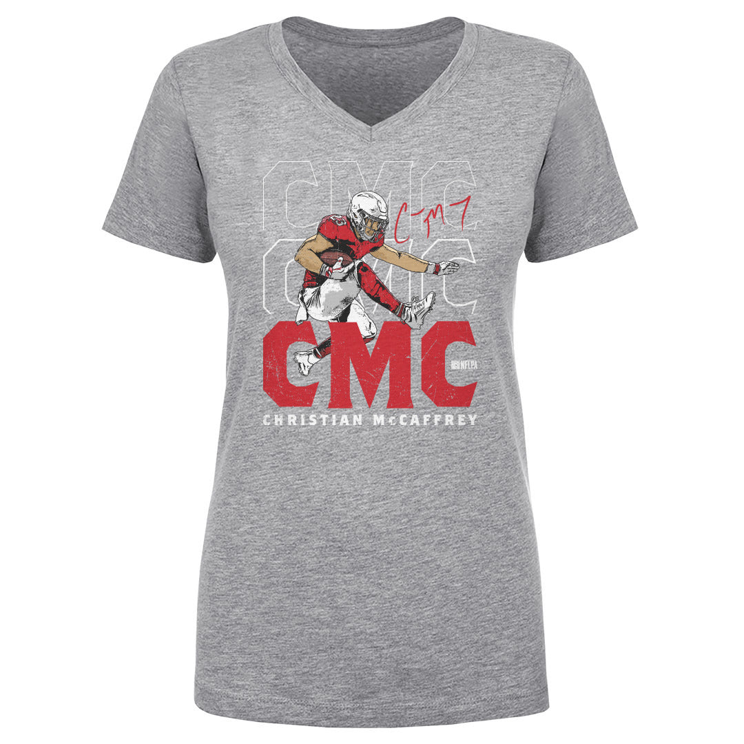 Christian McCaffrey Women&#39;s V-Neck T-Shirt | 500 LEVEL