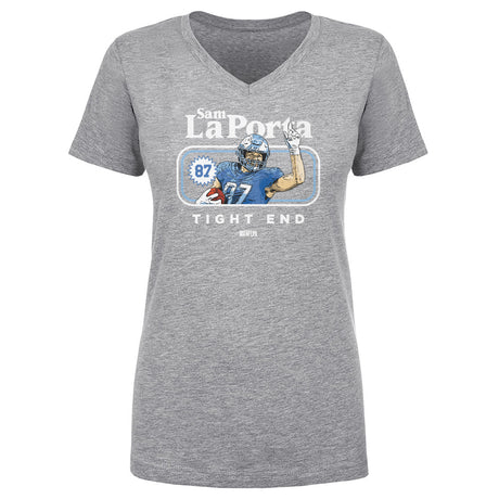 Sam LaPorta Women's V-Neck T-Shirt | 500 LEVEL