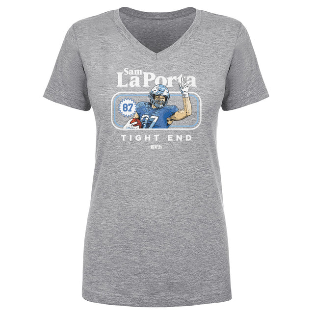 Sam LaPorta Women's V-Neck T-Shirt | 500 LEVEL