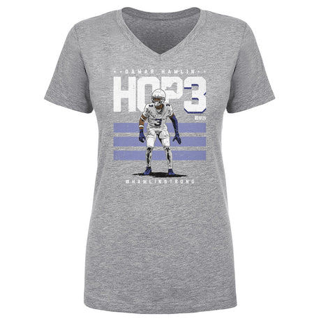 Damar Hamlin Women's V-Neck T-Shirt | 500 LEVEL