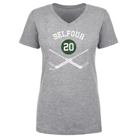 Ed Belfour Women's V-Neck T-Shirt | 500 LEVEL