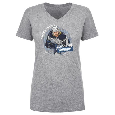 Kyle Connor Women's V-Neck T-Shirt | 500 LEVEL