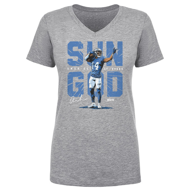 Amon-Ra St. Brown Women's V-Neck T-Shirt | 500 LEVEL