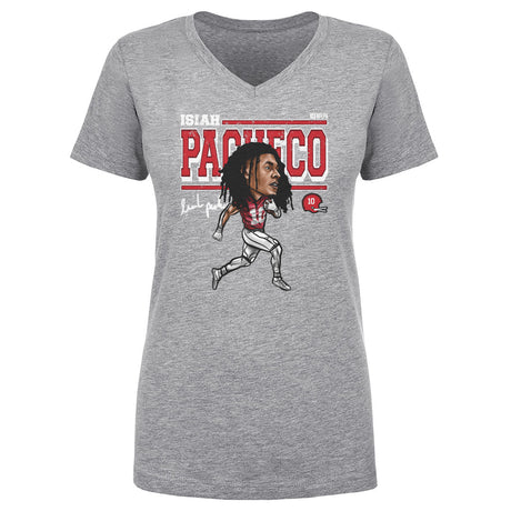Isiah Pacheco Women's V-Neck T-Shirt | 500 LEVEL