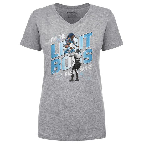 Sasha Banks Women's V-Neck T-Shirt | 500 LEVEL