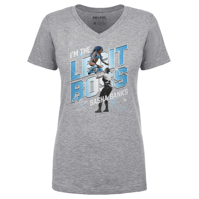 Sasha Banks Women's V-Neck T-Shirt | 500 LEVEL