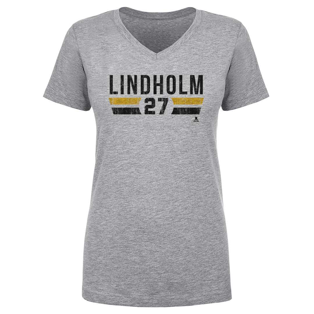 Hampus Lindholm Women's V-Neck T-Shirt | 500 LEVEL