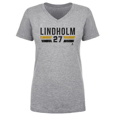 Hampus Lindholm Women's V-Neck T-Shirt | 500 LEVEL