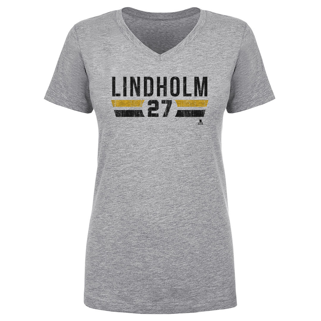 Hampus Lindholm Women&#39;s V-Neck T-Shirt | 500 LEVEL
