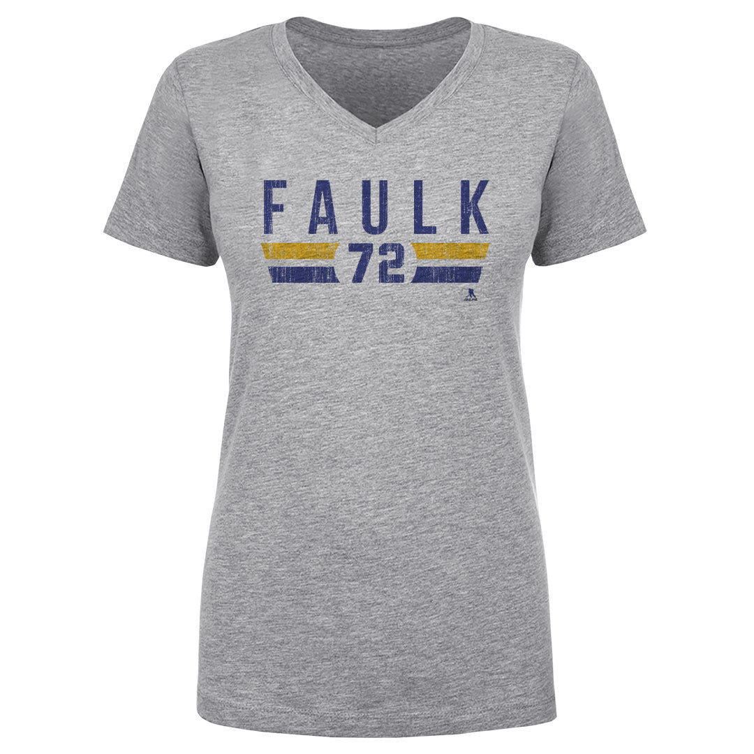 Justin Faulk Women's V-Neck T-Shirt | 500 LEVEL
