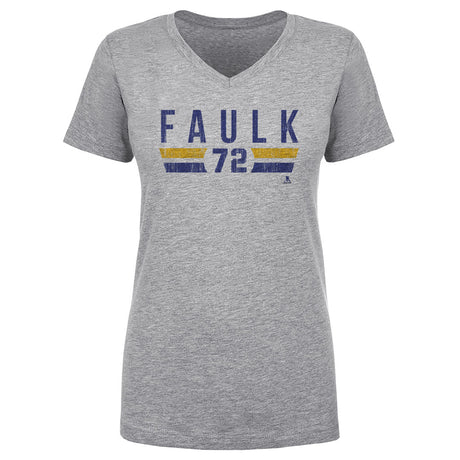 Justin Faulk Women's V-Neck T-Shirt | 500 LEVEL