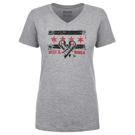 CM Punk Women's V-Neck T-Shirt | 500 LEVEL