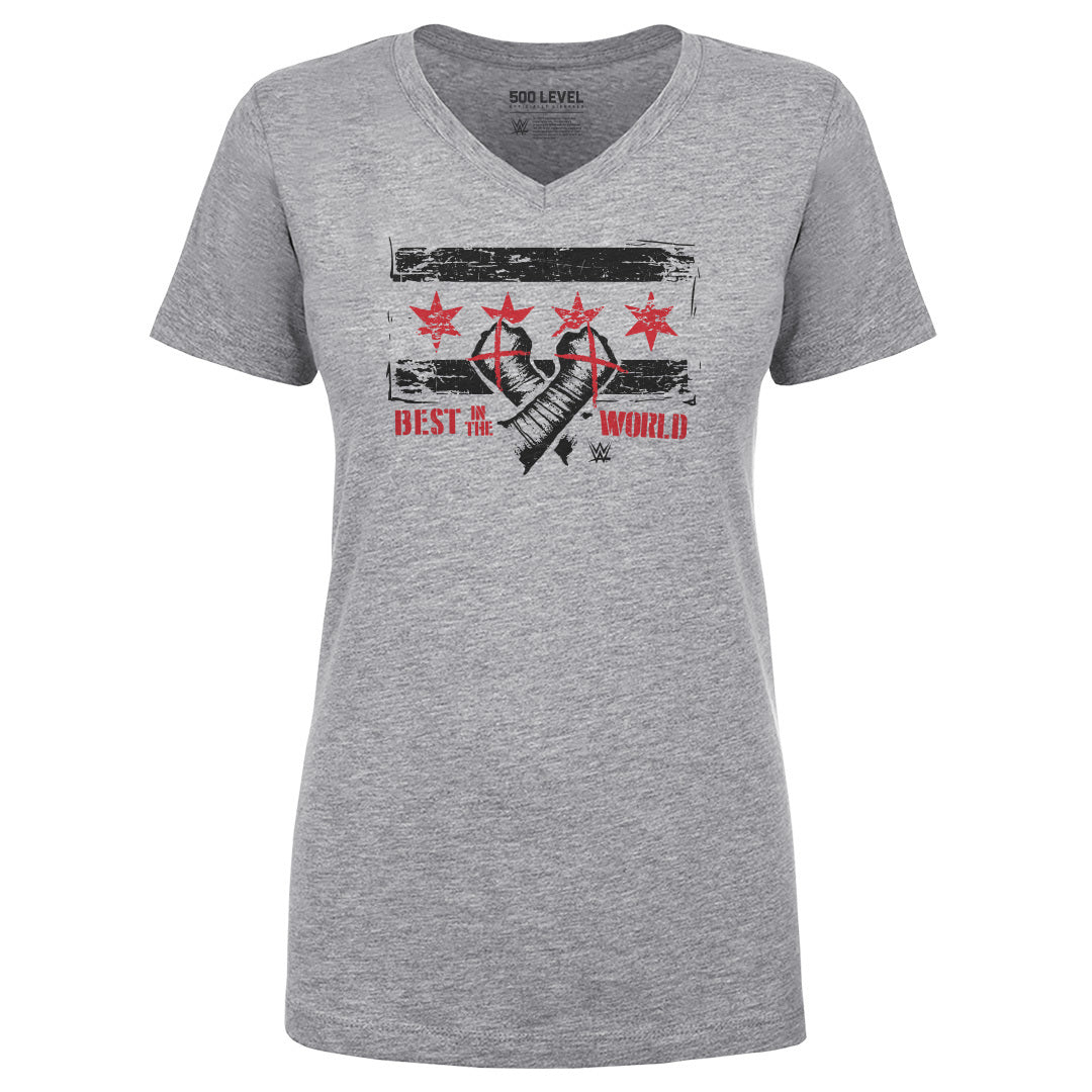 CM Punk Women&#39;s V-Neck T-Shirt | 500 LEVEL