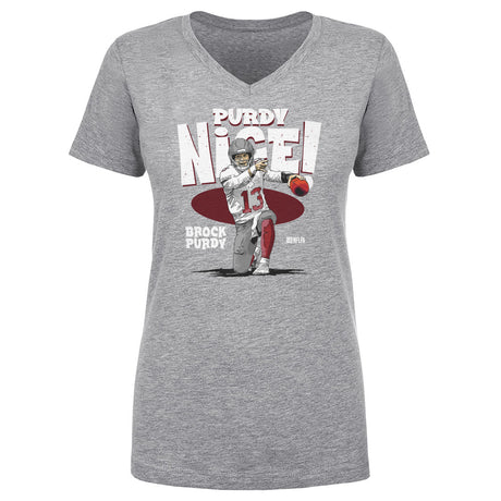 Brock Purdy Women's V-Neck T-Shirt | 500 LEVEL