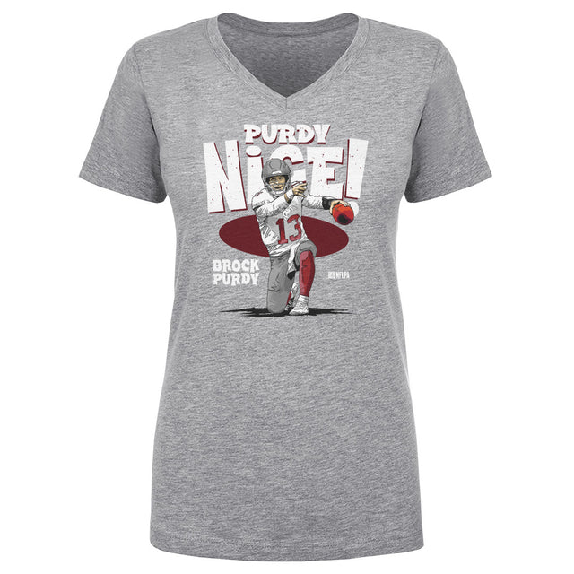 Brock Purdy Women's V-Neck T-Shirt | 500 LEVEL